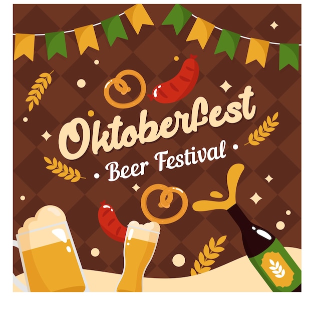 Progettazione dello sfondo dell'Oktoberfest