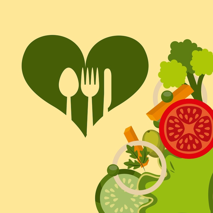 Vettore progettazione di alimenti sani