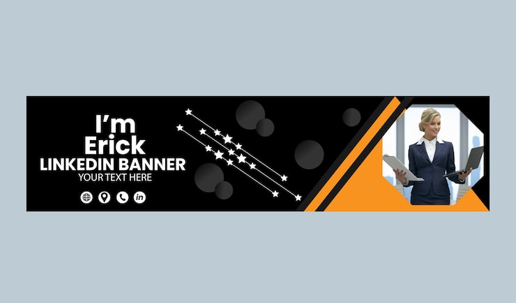 Vettore progettazione di banner di business linkedin