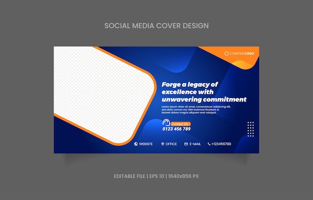Progettazione di banner di copertina per social media aziendali