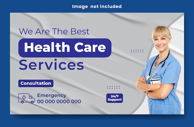 Progettazione di banner per i servizi sanitari
