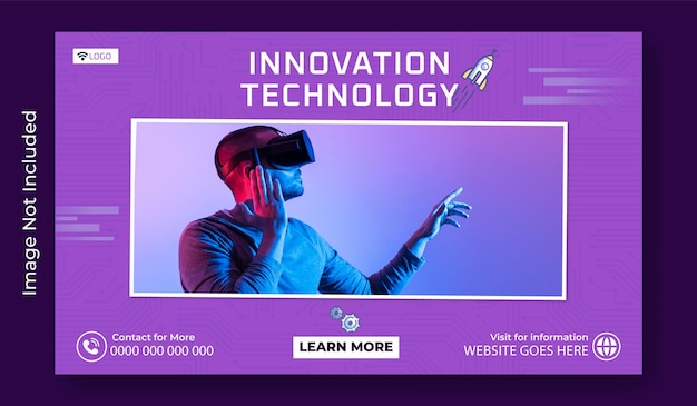 Progettazione di banner pubblicitari per l'innovazione tecnologica