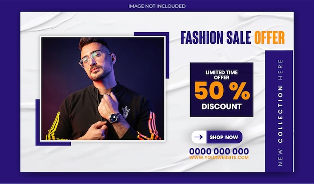 Progettazione di banner web per la vendita di moda