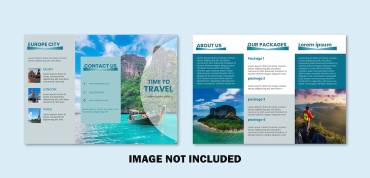 Vettore progettazione di brochure aziendali a tre pieghe modello di brochure stampa modello di menu a tre ante con gradiente vettoriale gratuito