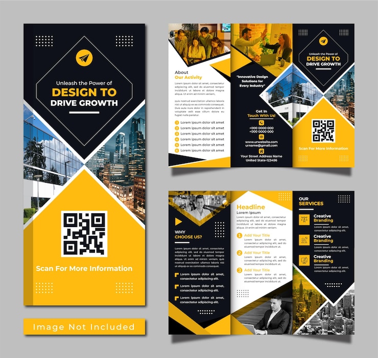 Vettore progettazione di brochure professionali minimaliste triplici per aziende