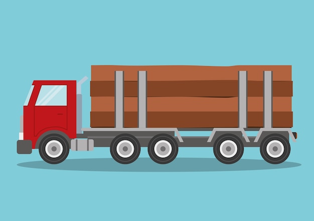 Progettazione di camion. icona di trasporto. illustrazione piatta