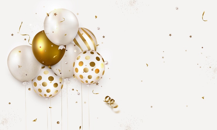 Vettore progettazione di celebrazione con palloncini.
