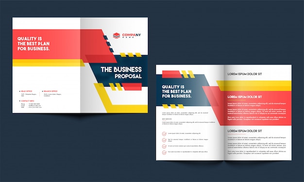 Progettazione di copertine di brochure aziendali.
