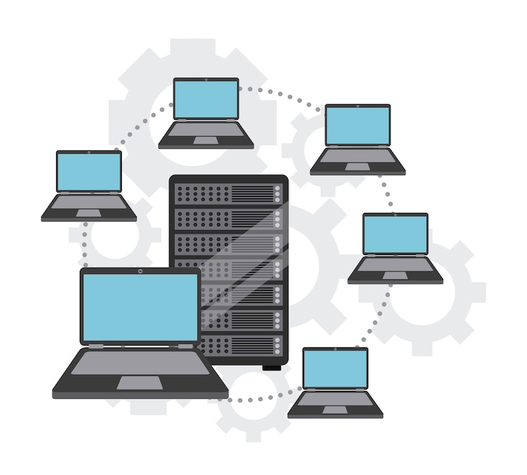 Vettore progettazione di data center