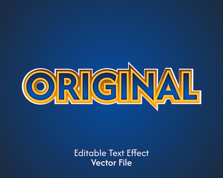 Vettore progettazione di effetti di testo e progettazione di modelli completo effetto di testo modificabile nome originale file vettoriale di testo