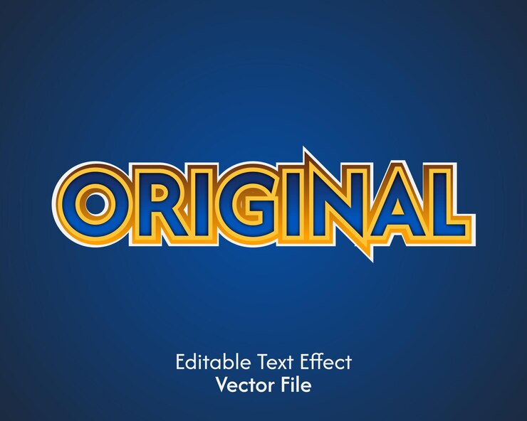 Vettore progettazione di effetti di testo e progettazione di modelli completo effetto di testo modificabile nome originale file vettoriale di testo