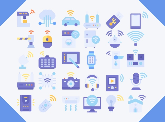 progettazione di icone piatte di Internet thinking