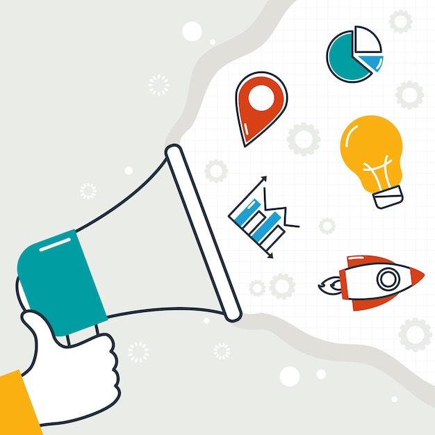 Progettazione di illustrazioni di marketing digitale
