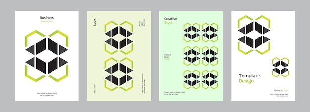 Progettazione di manifesti geometrici Creative Flyer Layout Moderno Banner Template Libro di presentazione aziendale.