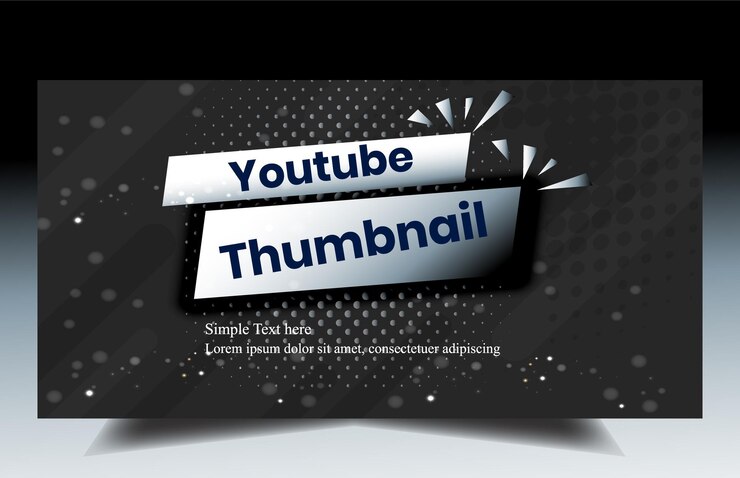 Vettore progettazione di miniature di youtube con sfondo moderno e astratto