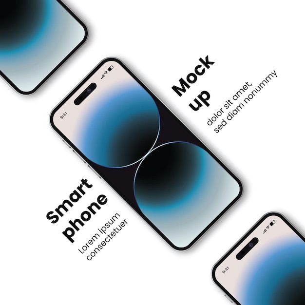 progettazione di mockup multi-screen per iPhone
