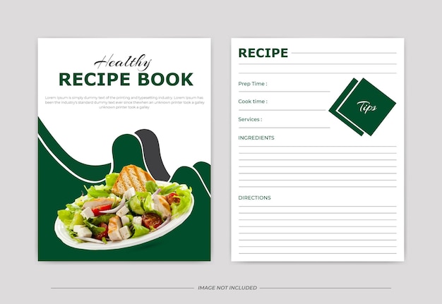 progettazione di modelli di libri di ricette salutari