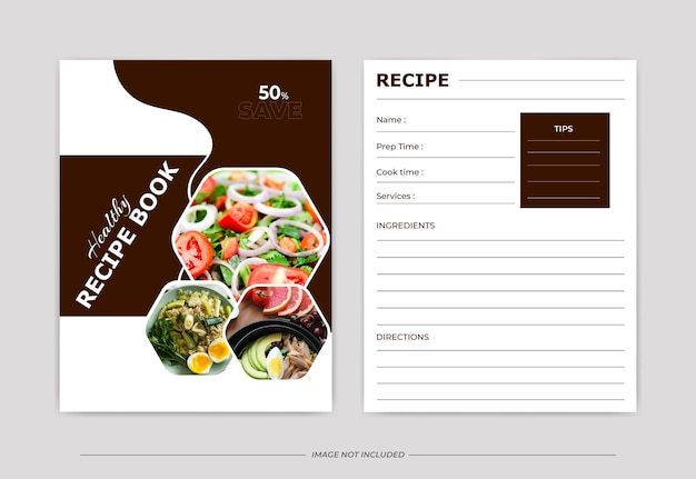 progettazione di modelli di libri di ricette salutari