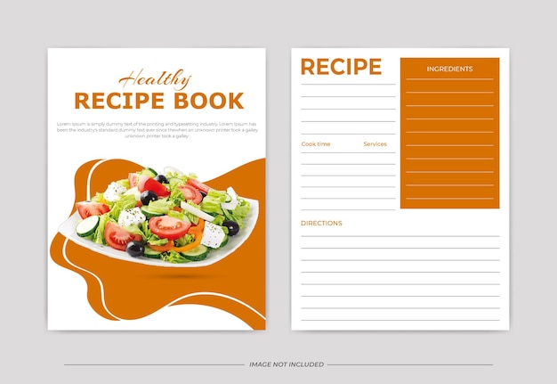 progettazione di modelli di libri di ricette salutari