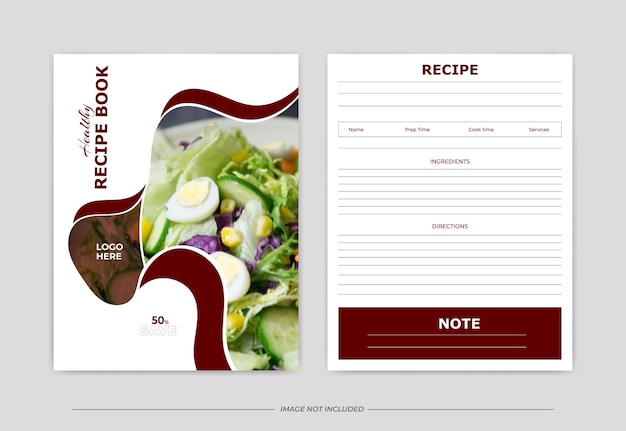 progettazione di modelli di libri di ricette salutari