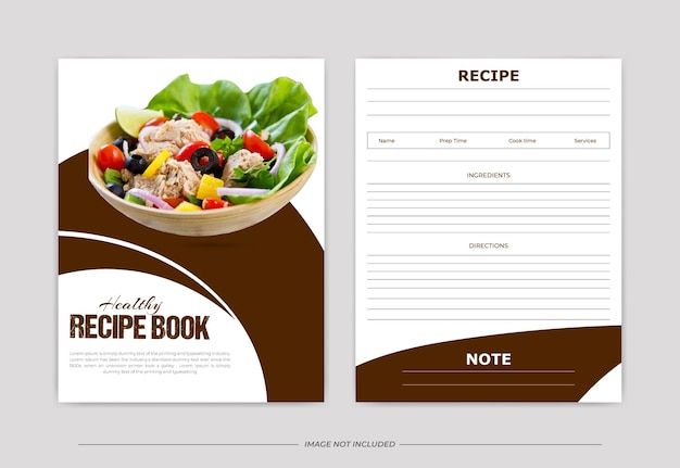 progettazione di modelli di libri di ricette salutari