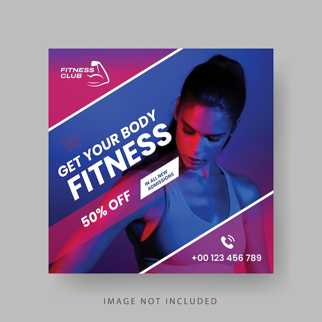Progettazione di modelli di post sui social media per palestra e fitness