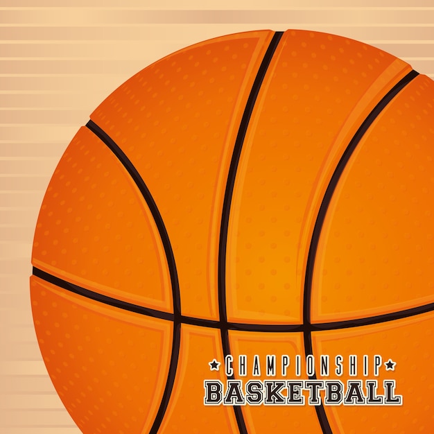 Progettazione di pallacanestro, illustrazione vettoriale.