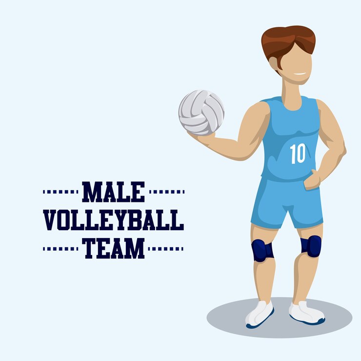 Vettore progettazione di pallavolo sopra l&#39;illustrazione blu di vettore del fondo