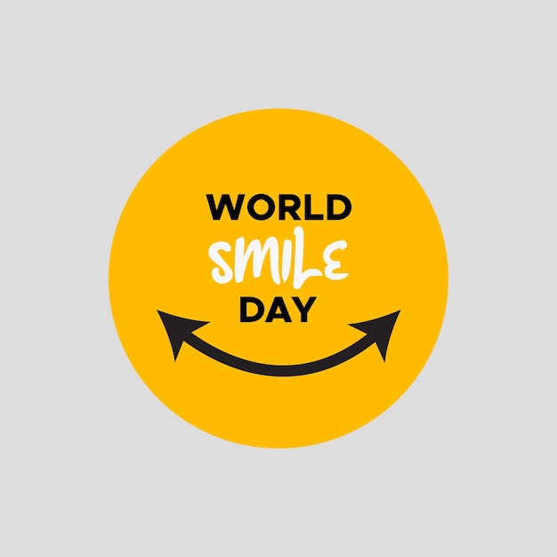 Progettazione di post sui social media di vettore della giornata mondiale del sorriso