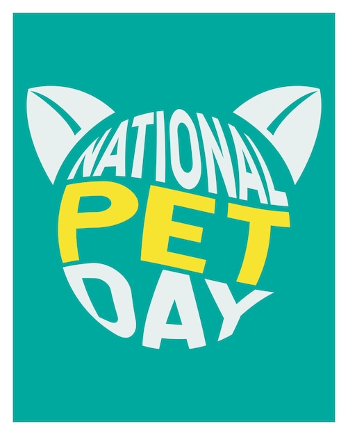 Progettazione di poster per le festività nazionali degli animali domestici Poster design di sfondo per banner con carta di poster EPS 10