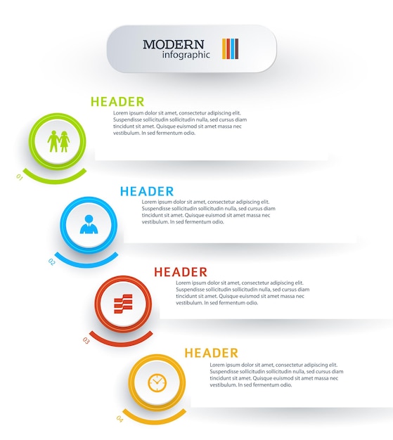 Progettazione di presentazioni aziendali in stile infografica moderna35