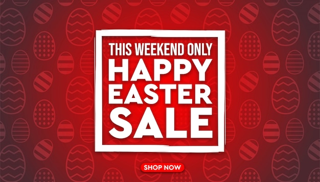 Progettazione di promozione di vendita di Pasqua felice e modello dell'insegna.