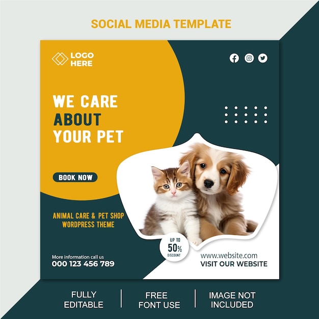 progettazione di social media per animali domestici