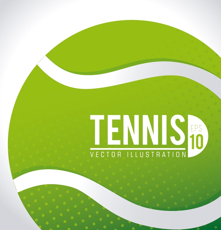 Vettore progettazione di tennis, illustrazione vettoriale.