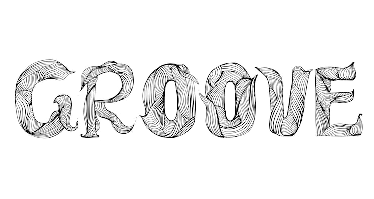 Vettore progettazione di tipografia parola motivazionale di groove