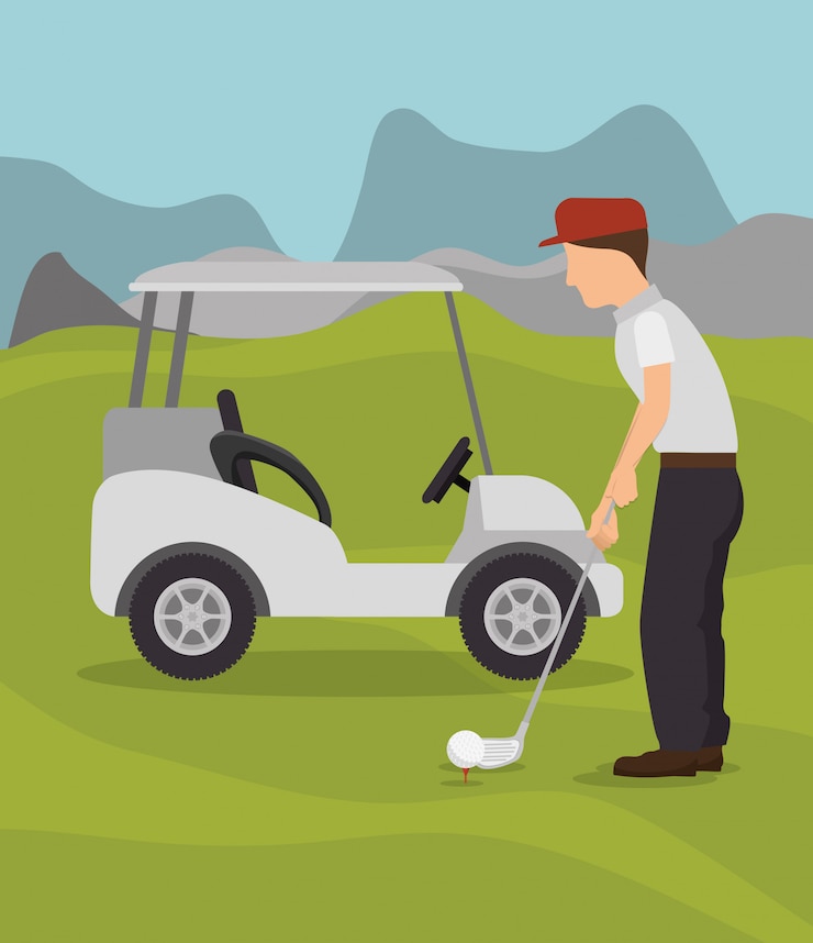 Vettore progettazione di tornei di golf