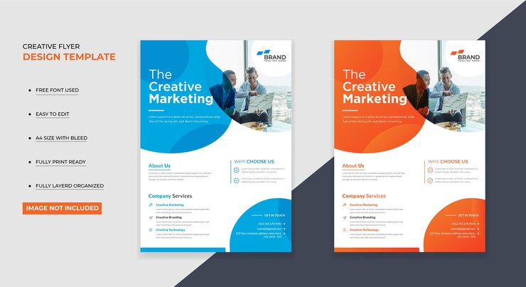 Progettazione di volantini aziendali per agenzia di marketing creativa Facile da modificare