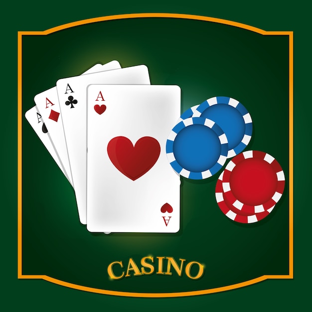 Progettazione grafica dell'illustrazione di vettore di concetto del gioco del poker