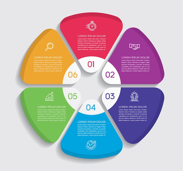 Progettazione infografica con opzioni