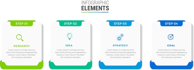 Progettazione infografica di passi