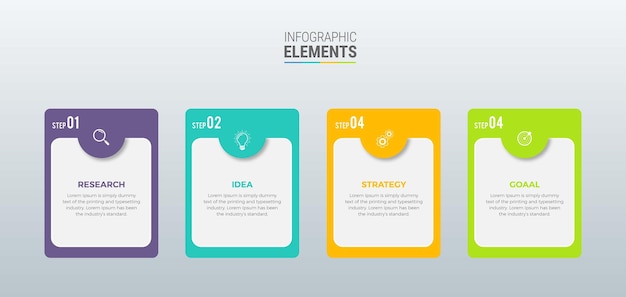 Progettazione infografica di passi