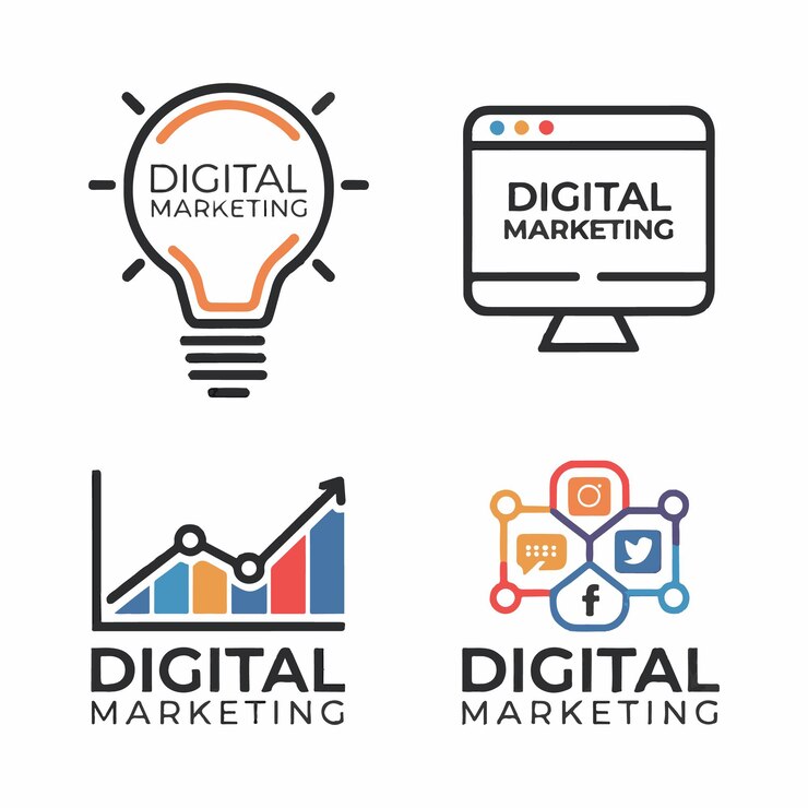 Progettazione innovativa del logo per il marketing digitale