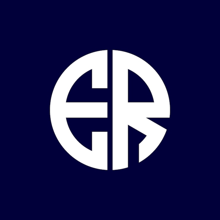 Vettore progettazione moderna del logo a lettere a cerchio