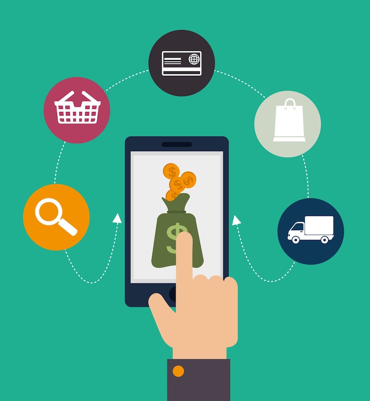 Vettore progettazione pagamenti online.