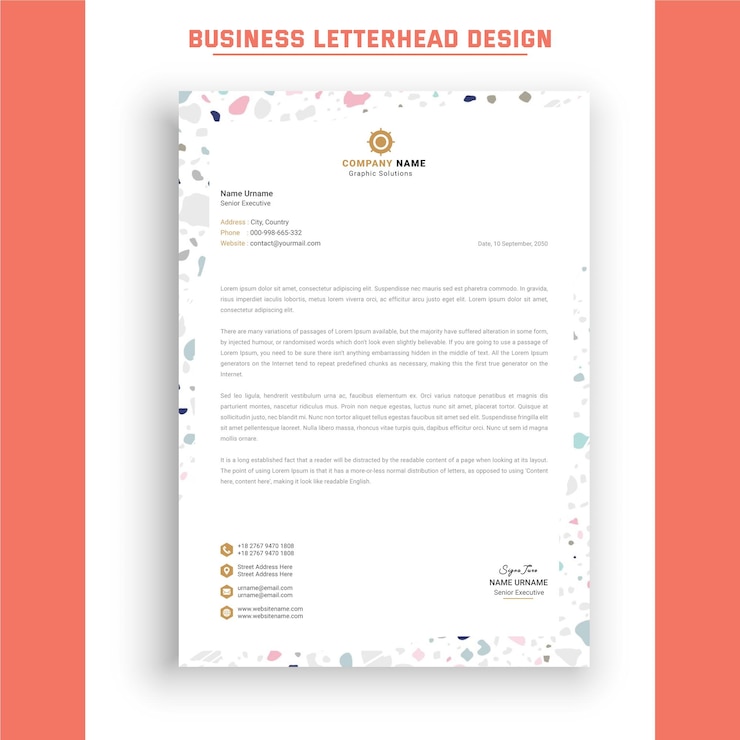 Vettore progettazione professionale di carta intestata aziendale a4