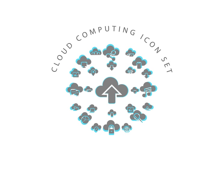 Vettore progettazione stabilita dell'icona di cloud computing