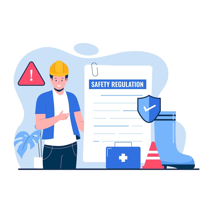 Vettore progettazione uniforme delle norme di sicurezza per il lavoro delle persone