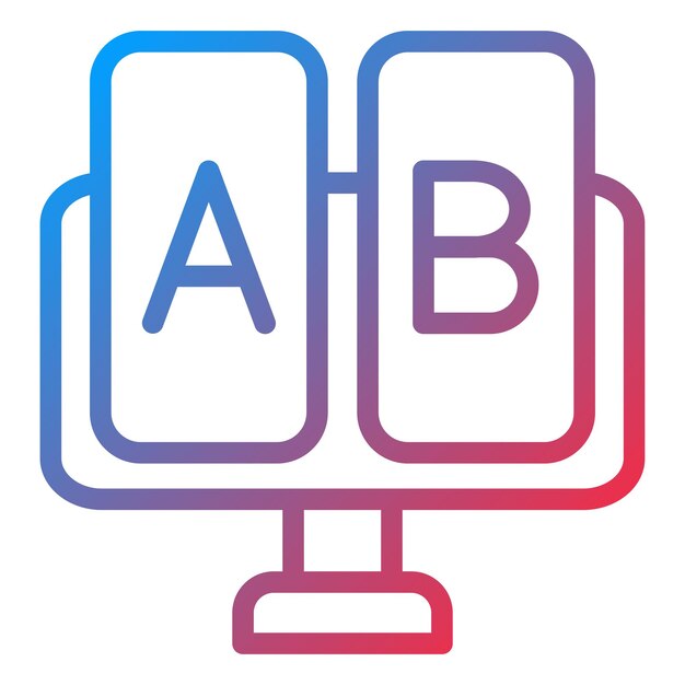 Progettazione vettoriale AB Testing Icon Style