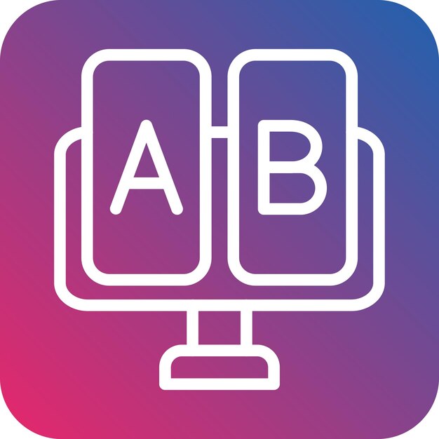 Progettazione vettoriale AB Testing Icon Style