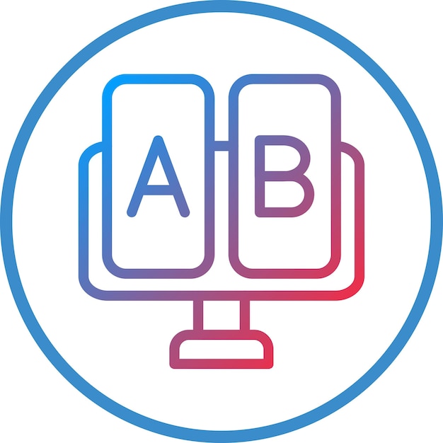 Progettazione vettoriale AB Testing Icon Style